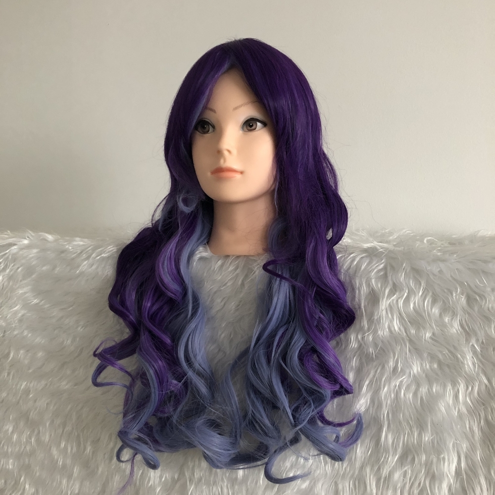 Synthetic fiber wig ombré